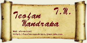 Teofan Mandrapa vizit kartica